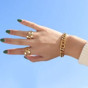 Vintage Ring Korea Style Stainless Steel Finger Ring for Women