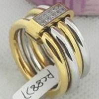 Fashion Gold Plating Stainless Steel Ring (RZ8877)