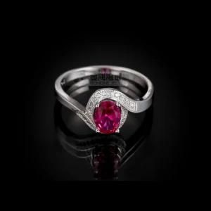 New Fashion 925 Sterling Silver Ring with AAA Ruby CZ Wholesale Jewelry for Women