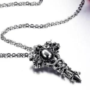 Stainless Steel Cool Cross Pendant Necklace