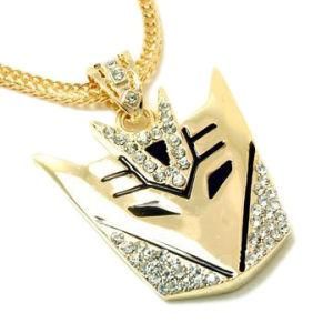 Gold Transformers Decepticons Bling Pendant Necklace W-Nw632