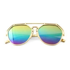 Fashion Round Lens Metal Sunglass UV400 Protection