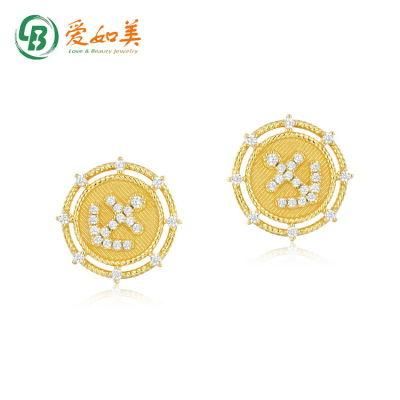 Anchor Earring Sterling Silver Stud Earrings Fashion Custom Stud Gold Plating Jewelry Wholesale