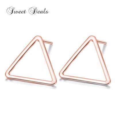 Geometrical Shape Triangle Earrings Stud