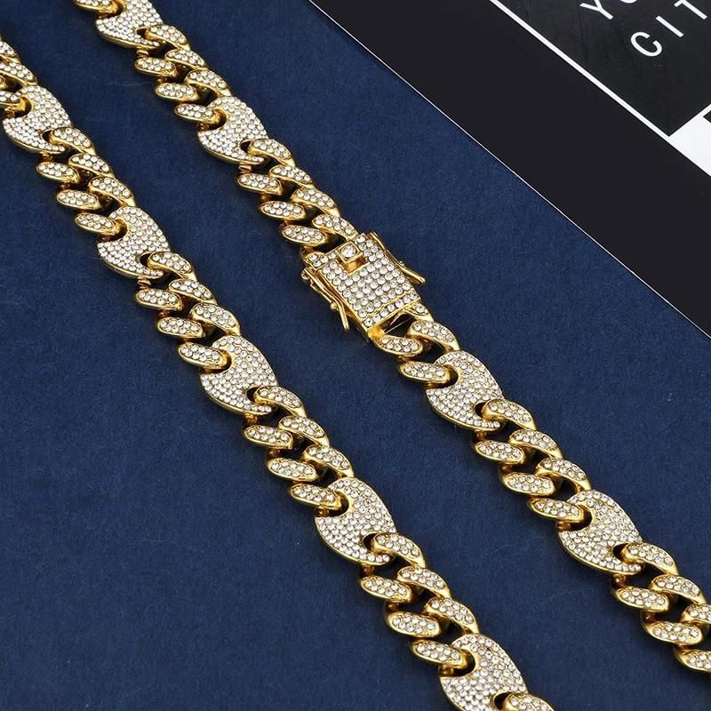 High Quality 1.2cm Copper Mens Tennis Chain Necklace