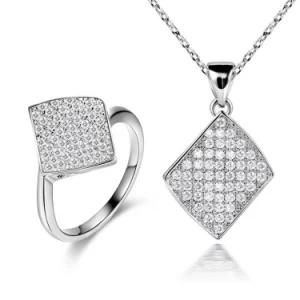 Brand New Micro Pave Setting Stone Jewellery Set in Silber