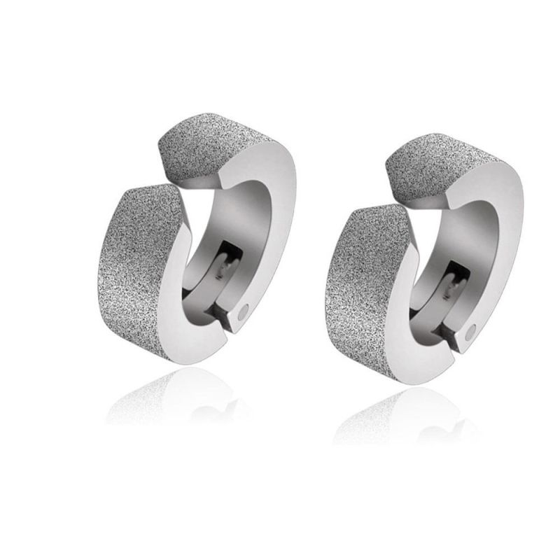 Punk Titanium Steel Ear Clip/Ear Stud Earrings for Men Women