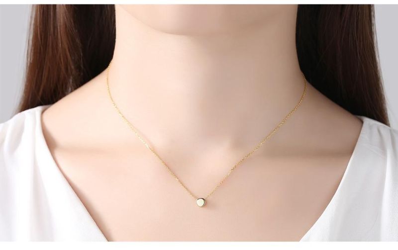 Fashion 14K Gold Plated Silver Minimalist Pendant Sets