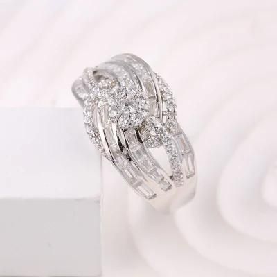 Best Seller Fashion Accessories Fashion Jewelry Fine Jewellery Hip Hop Factory Wholesale 925 Silver CZ Moissanite Ring