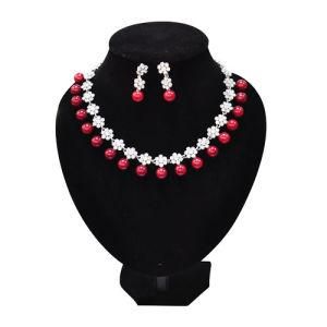 Zinc Alloy Material with Multicolor Pearl Necklace Set (MJBH49)
