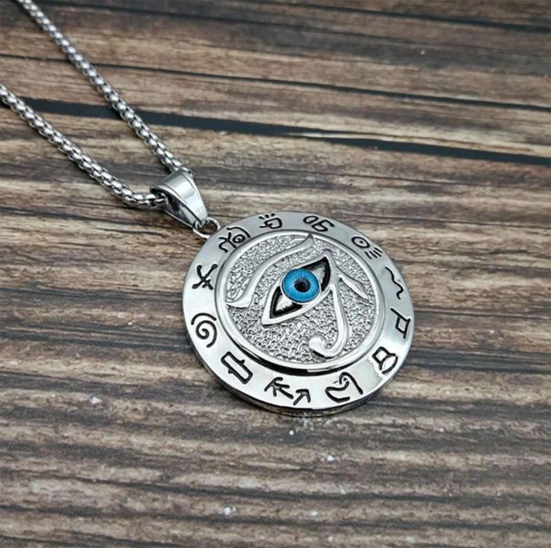 Ancient Egyptian Eye of Horus Titanium Steel/Stainless Steel Pendant The Eye of Horus Necklace Pendant Spt2801