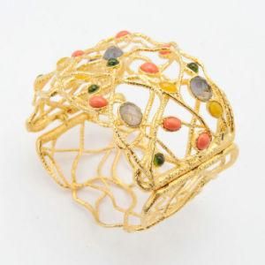 Hollow out Opened Bracelet Bangle with IP Plating by Skilled Factory