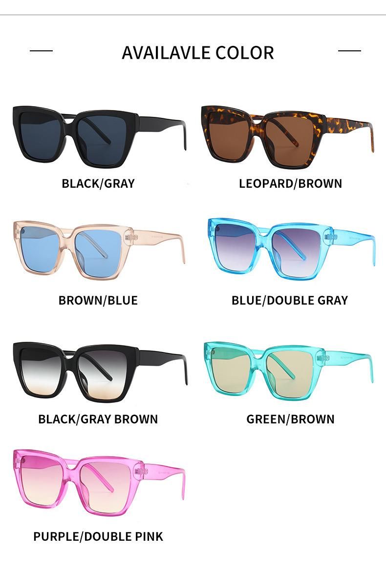 Women Lady Hot Selling Wholesale Sun Glasses Colorful Cat Eye Retro Shades Frame Trendy Fashion Sunglasses