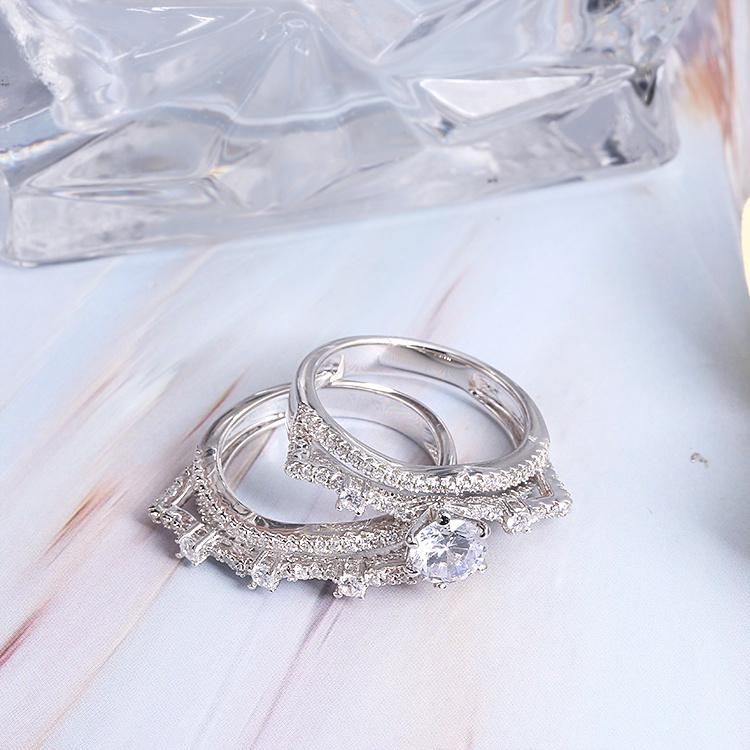 Fashion Accessories 925 Silver Factory Wholesale Women Trendy Moissanite Luxury Elegant CZ Jewellery Beauty Ring