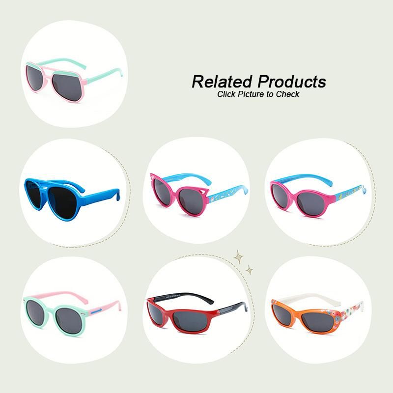 2019 Fashion Round Square Shape Frame Classic Style Health Coating Revo Mirror Soft Flexible Silicone Rubber TPE Kids Teenager Sunglasses