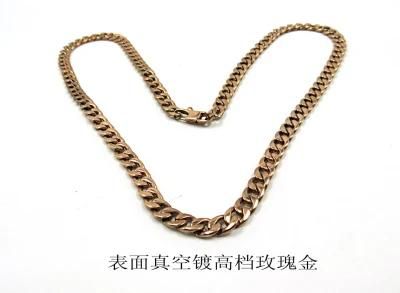 Fashion Jewelry Rose Golden Necklace