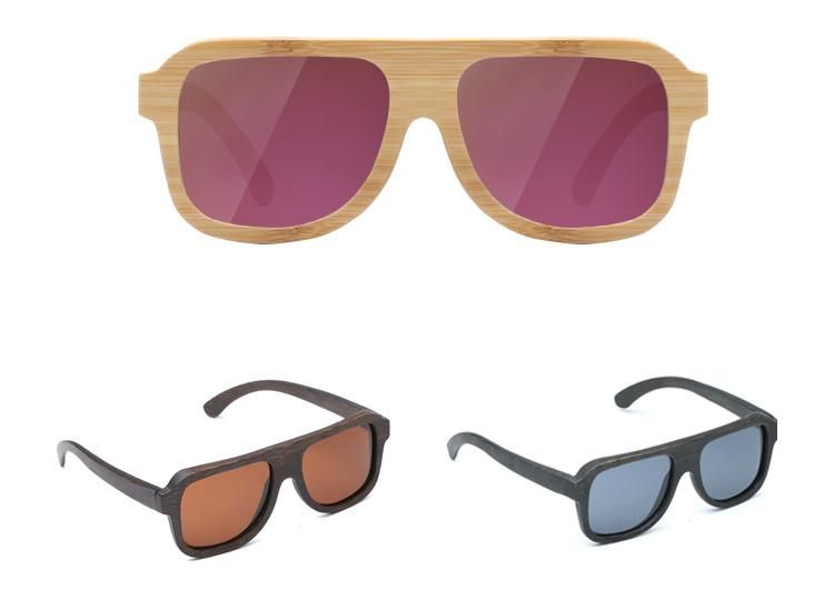 Round Face High Quality Custom Wooden Sunglasses