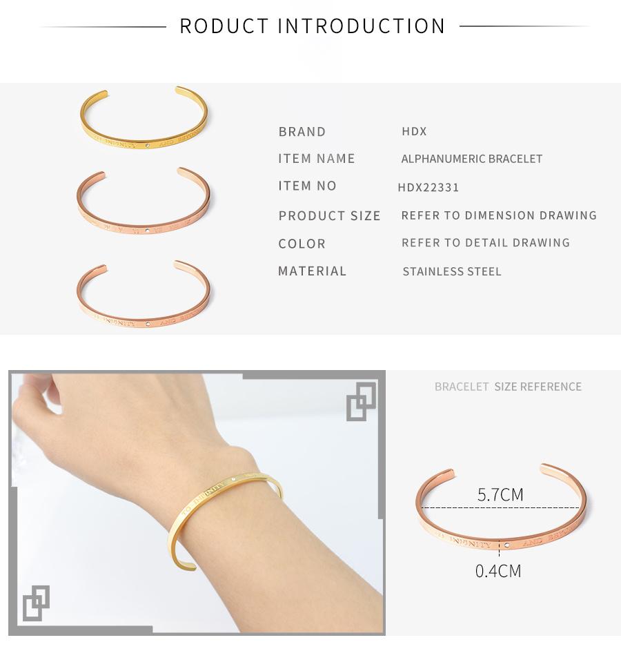 Exotic Romantic Letter Roman Numeral Female Bracelet Bracelet