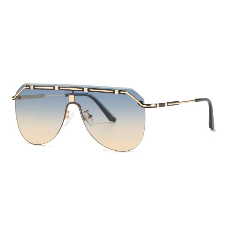 2020 No MOQ Fashionable Classic Oversize Metal Sunglasses