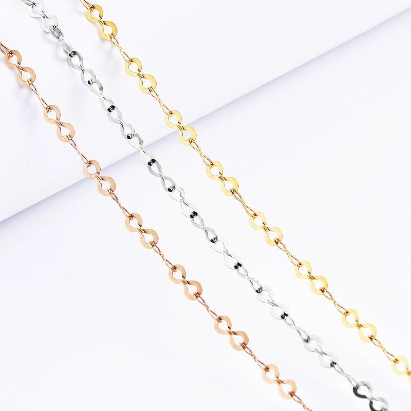 Wholesale Fashion Necklace Jewelry Stainless Steel Eight Figure Chain Anklet Bracelet