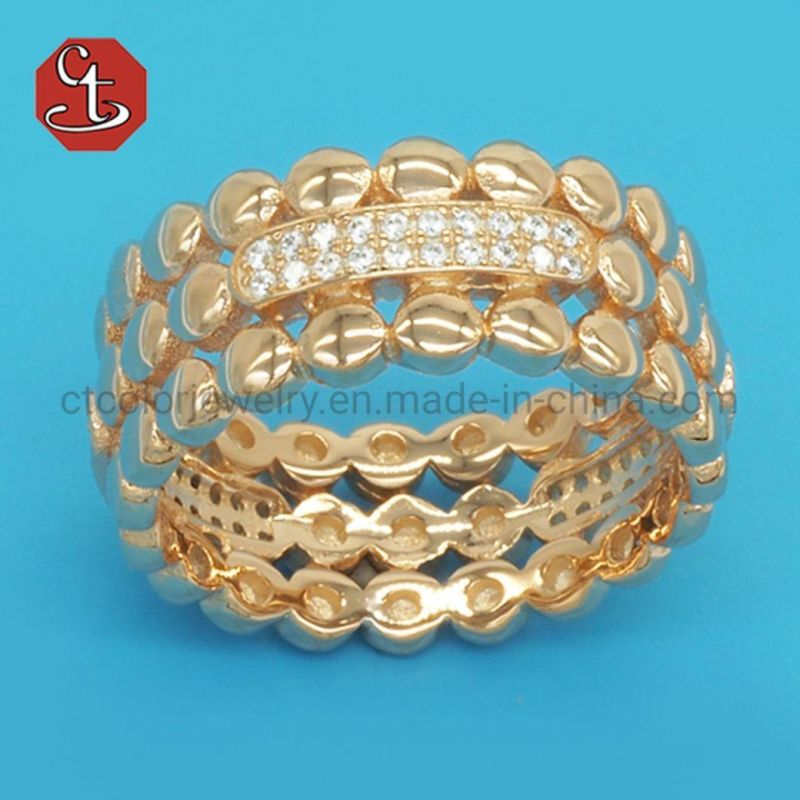 Special Fashion 925 Sterling Silver Ring Statement Classic Eternity Coffee CZ Rings For Women Girls Jewelry