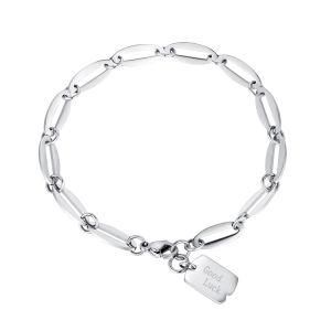 Fashion Jewelry Adjustable Stainless Steel Chain Good Luck Pendant &#160; Women Bracelet