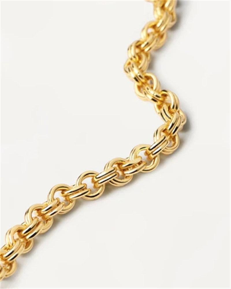 Manufacturer Custom Fashion Jewelry Necklace 18K Gold Plated Women Men Stainless Steel Link Chain Necklace