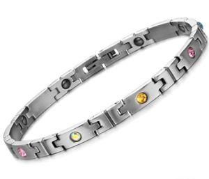Women&prime;s Health Magnetic Bracelets Bangles Ladies Shinning Crystal Rhinestone Jewelry Accessories Power Women Bracelet