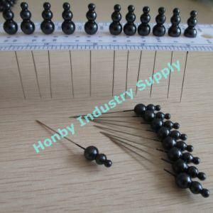 60mm Black Triple Gourd Pearl Head Pins for Decorations and Handcrafts