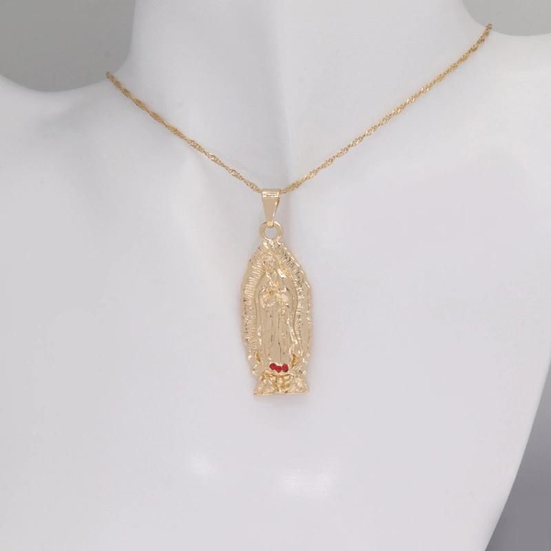 Wholesale 18K Gold Virgin Mary Religious Delicate Jewelry Necklace