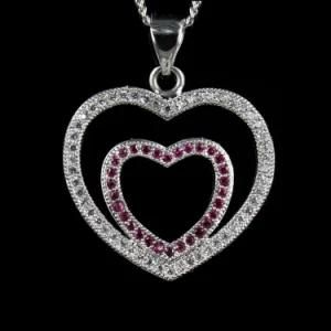 Fashion Costume Jewelry Necklace Accessories Double Heart Pendant
