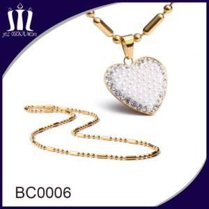 Latest Fancy Long Stainless Steel Gold Ball Bead Chains Necklace
