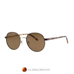 Metal&Tac Polarized Sunglasses, Classic Fashion Round Frame A18017-04