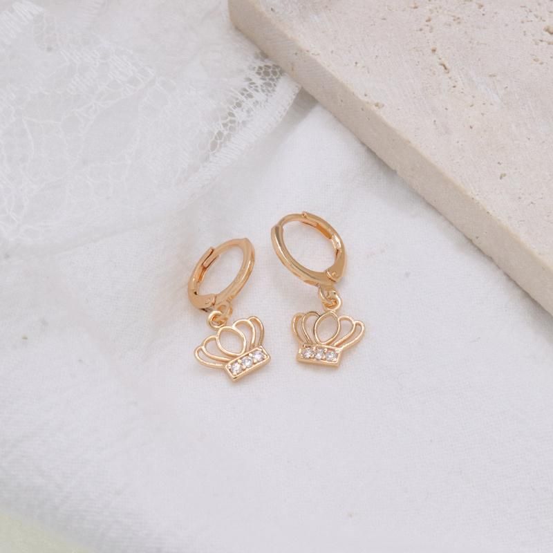 Crown Fashion Gold Plated Glamour Women′ S Earrings