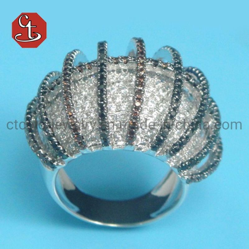 Hot Sale Women Finger Ring Cubic Zirconia Fashion Popular Bridal Rings Jewelry for Wedding Party Lady Accessories