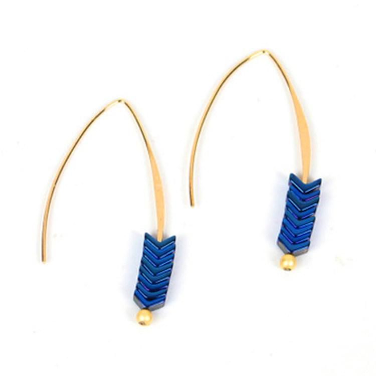 Boho Vintage Little V Arrow Alloy with Electroplate Hook Earring