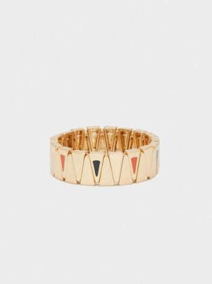 Golden Multicolored Bohemian Style Elastic Bracelet Jewelry