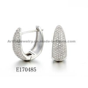 Fashion Jewelry 925 Sterling Silver or Brass Cubic Zircon Earring for Women