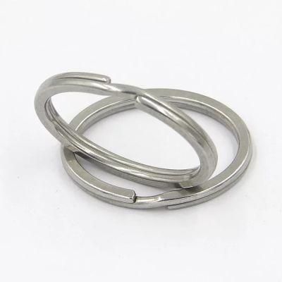 Custom Logo Wire and Flat Stainless Steel Key Split Ring