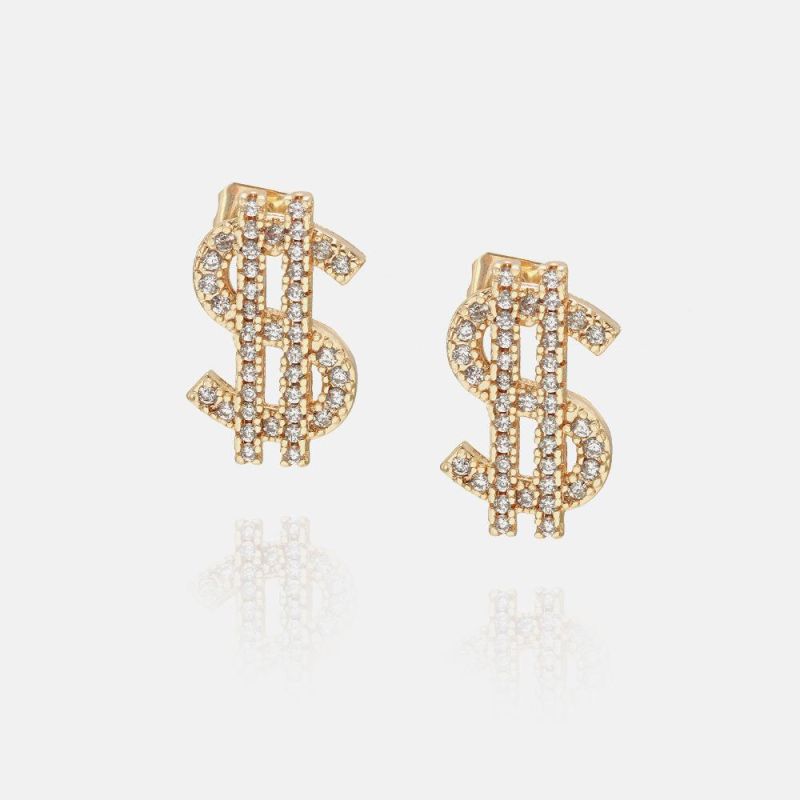 Wholesale Necklace and Earrings Set Dollar Shape Pendant Jewelry Set
