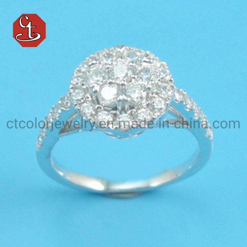 Trendy Silver 925 Ring For Women Shiny Cubic Zircon Fine Jewelry Female Gift Wholesale Party