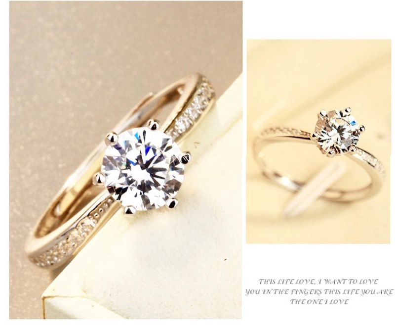 Hot Selling Yellow Gold Ring 925 Silver Luxurious Rings for Women