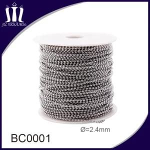 2.4mm Iron Metal Ball Chain with Spool