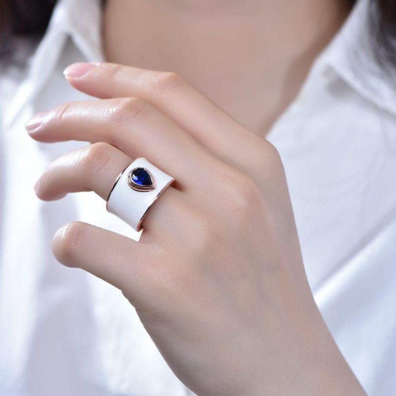 Anillo De Customize Rose Gold Ring Womens Big Size Big Rings for Women Lady Gold Plated Women Bands Zircon Ring