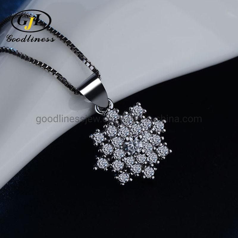 Snowflake Jewel Crystal Design Necklace Pendant Jewelry