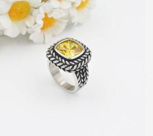 Wholesale Woman Simple Design Gem Vintage Ring