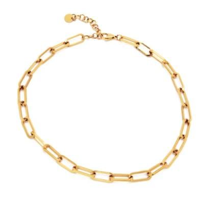 2021 Latest Charming Stainless Steel Gold Color Women Ladies Fashion Long Chain Necklaces with Pendent Jewelry Sets