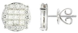 18k High End White Diamond Earring (BLE13)