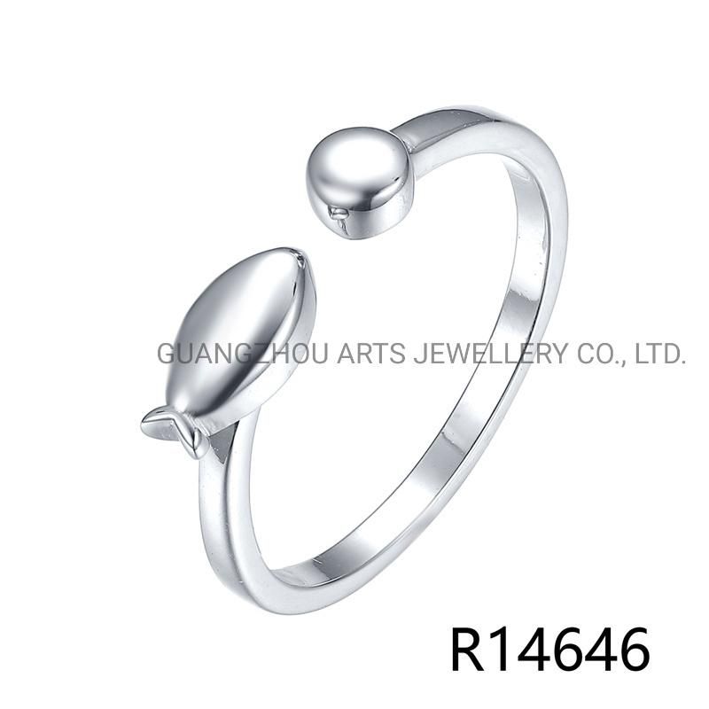 Simple Style Cute Fish 925 Sterling Silver Ring