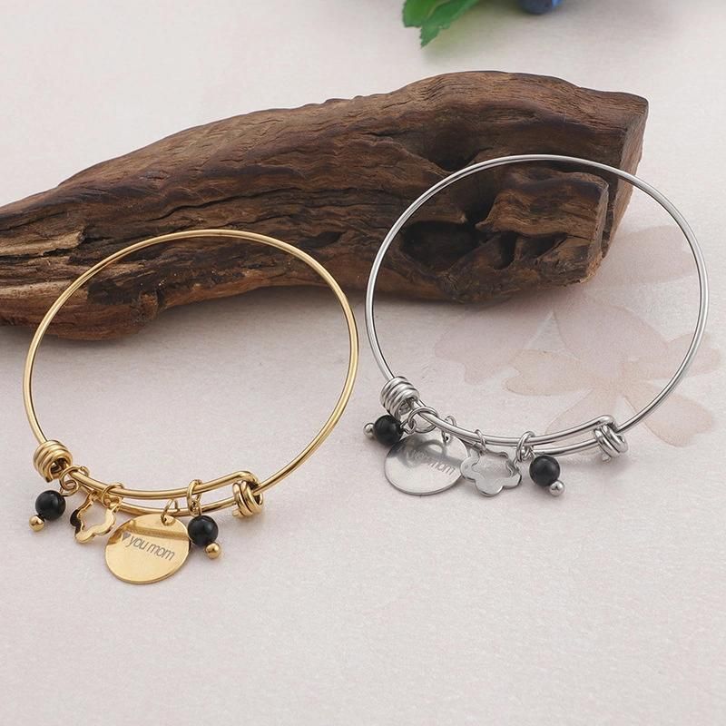 Manufacturer Customized Jewelry Fashion High Quality Fadeless Bracelet, Stainless Steel Bracelet, Mother′s Day Gold Bracelet